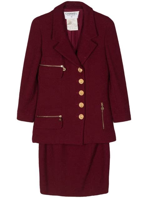 chanel wool skirt suit|pre owned skirt suit sets.